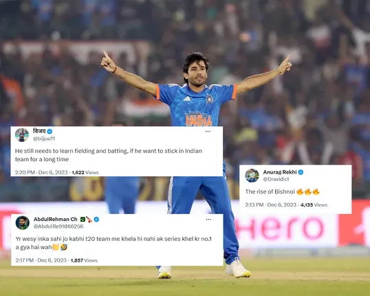 India spinner Ravi Bishnoi reacts on becoming no.1 T20I bowler