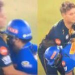 Spencer Johnson stops Rohit Sharma from falling down after on-pitch collision
