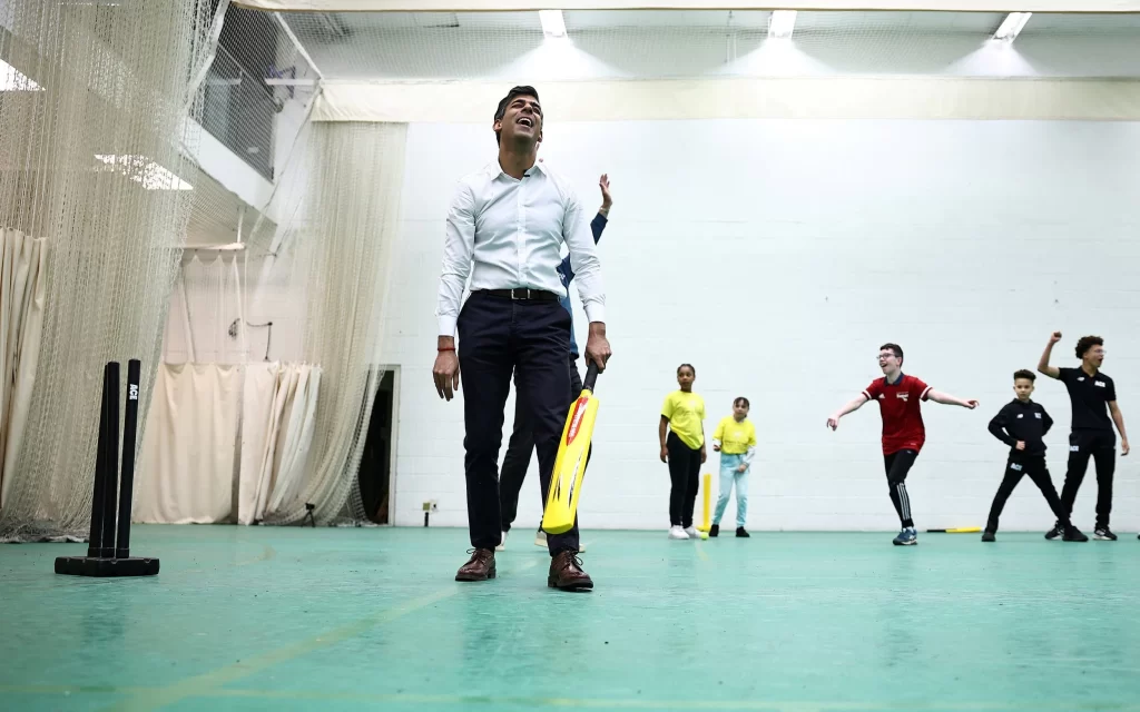 UK PM Rishi Sunak plays cricket with England team, faces James Anderson