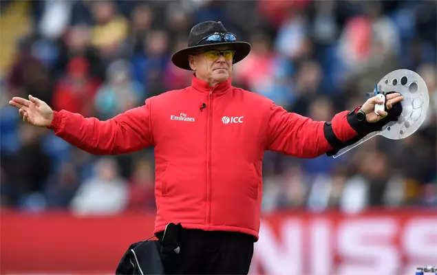 Unpredictable dangers in cricket: Umpire hit by flying bat: - Watch