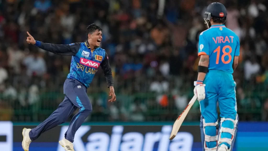 Jeffrey Vandersay's six-wicket haul helps Sri Lanka beat India by 32 runs