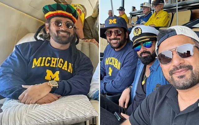 MS Dhoni Enjoys American Football Action in Michigan During Vacation With Friends