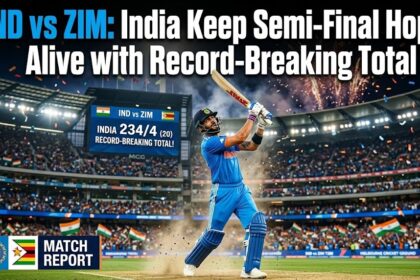 Abhishek Sharma celebrating his half-century against Zimbabwe at the MA Chidambaram Stadium, Chennai.