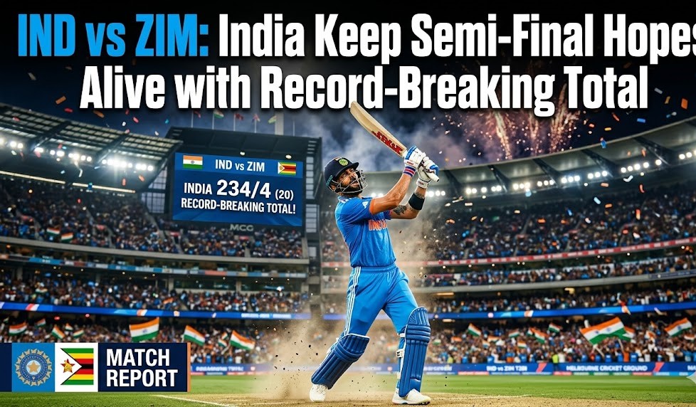 IND vs ZIM: India Keep Semi-Final Hopes Alive with Record-Breaking Total