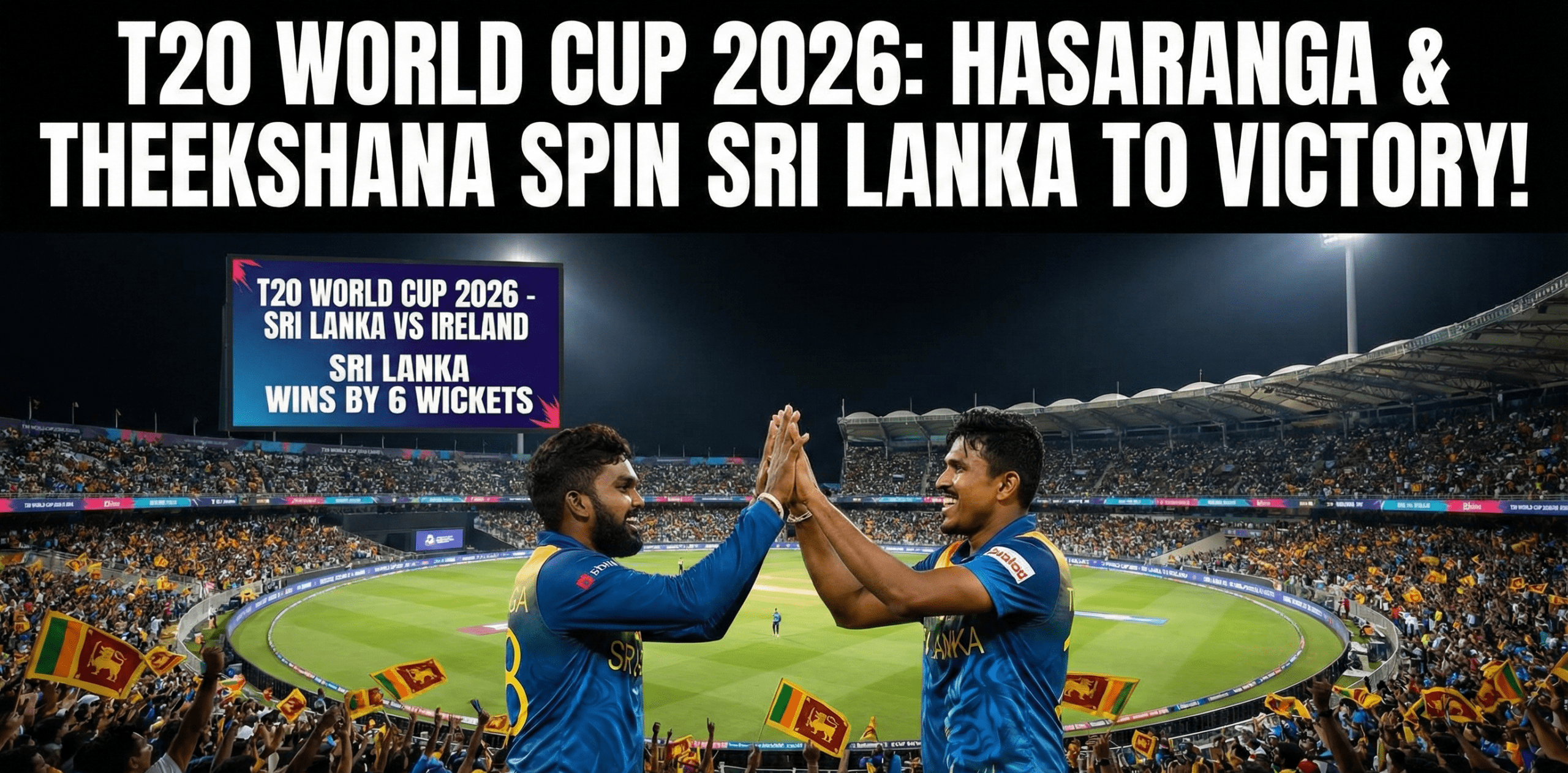 T20 World Cup 2026: Hasaranga and Theekshana Spin Sri Lanka to Victory Over Ireland