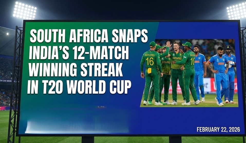 South Africa Snaps India’s 12-Match Winning Streak in T20 World Cup