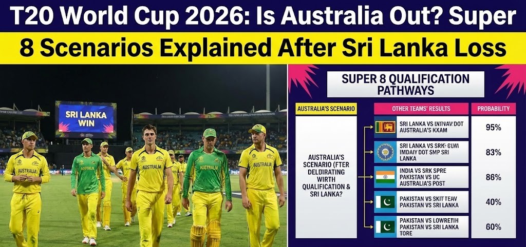 T20 World Cup 2026: Is Australia Out? Super 8 Scenarios Explained After Sri Lanka Loss