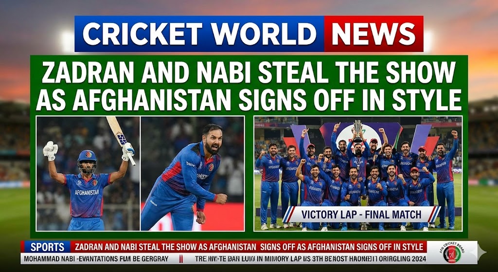 Zadran and Nabi Steal the Show as Afghanistan Signs Off in Style