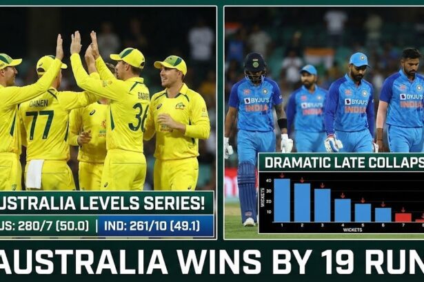 Georgia Voll and Beth Mooney batting together for Australia against India.