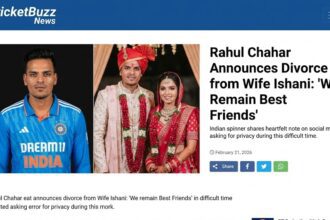 Indian leg-spinner Rahul Chahar bowling during a T20 cricket match.