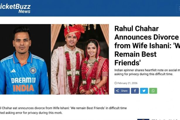 Indian leg-spinner Rahul Chahar bowling during a T20 cricket match.