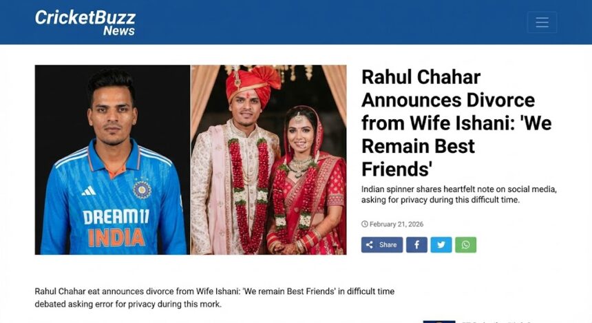 Indian leg-spinner Rahul Chahar bowling during a T20 cricket match.