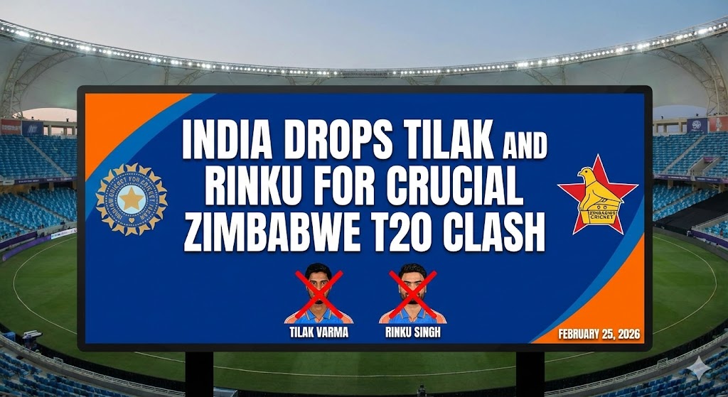 India Drops Tilak and Rinku for Crucial Zimbabwe T20 Clash